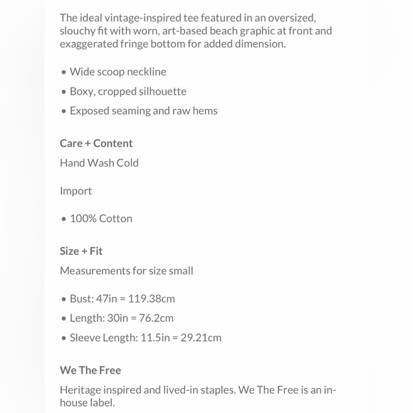 Free People Fringe Lightweight Sweatshirt Tee Beach Tropical Print XL - Picture 6 of 6